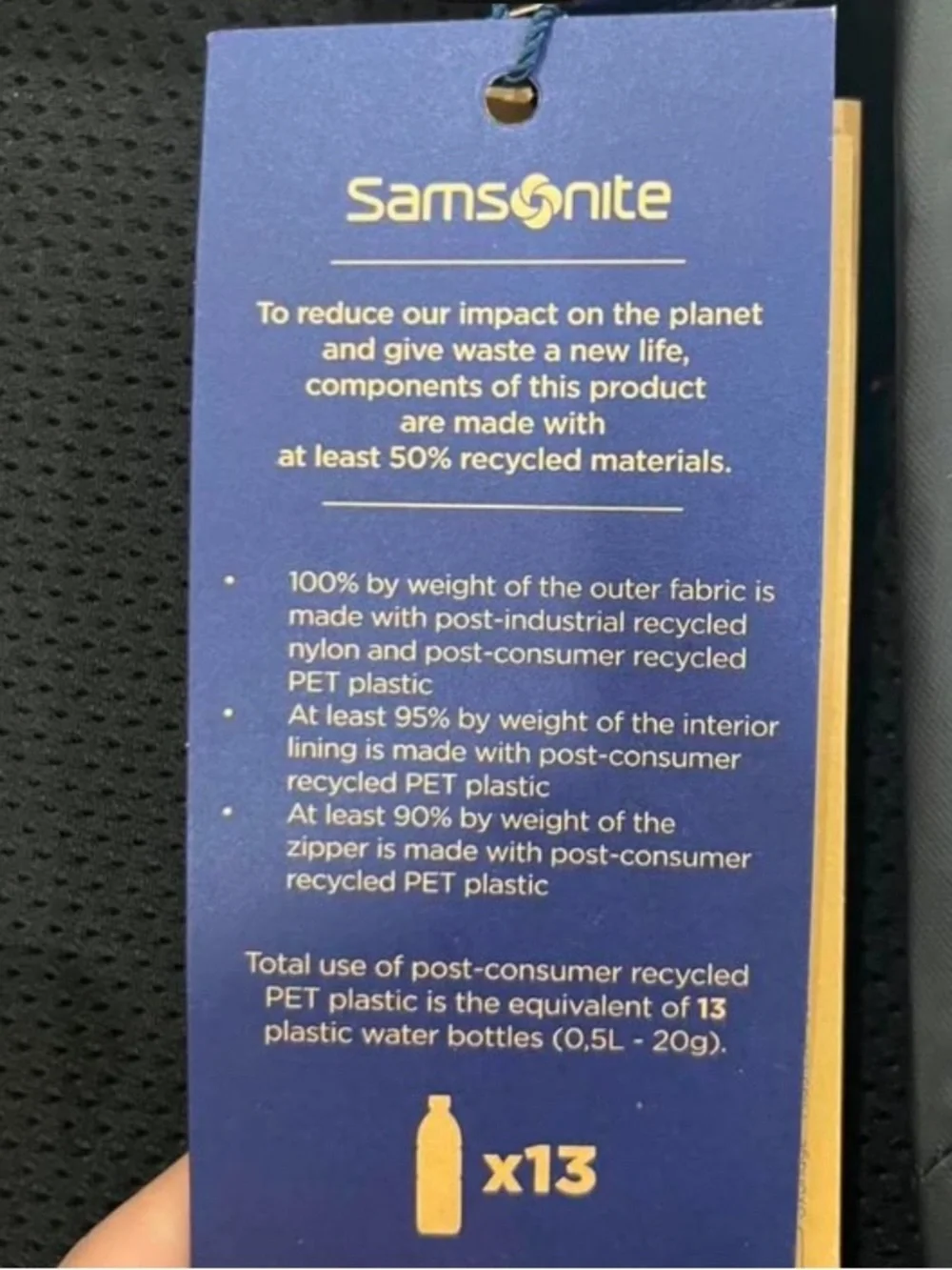 Samsonite Water Resistant Backpack - Tag On!